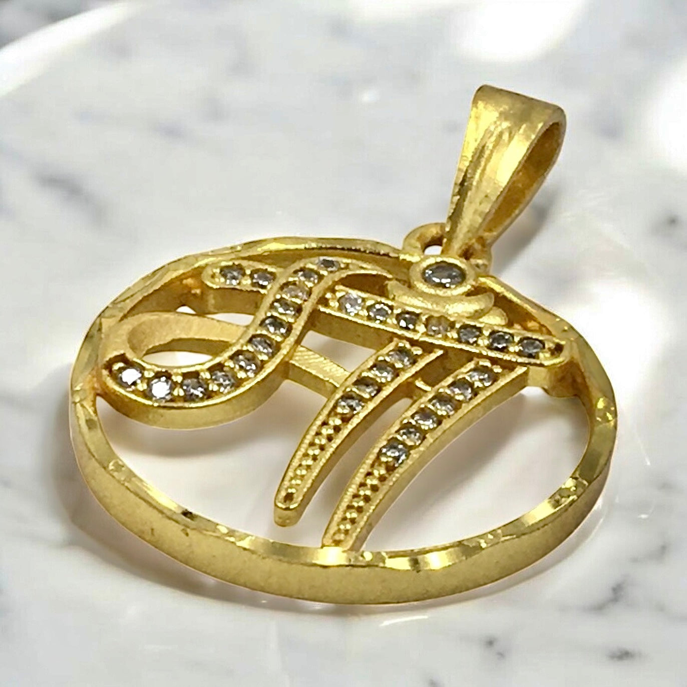 MAA SYMBOL GOLD PLATED PENDANT