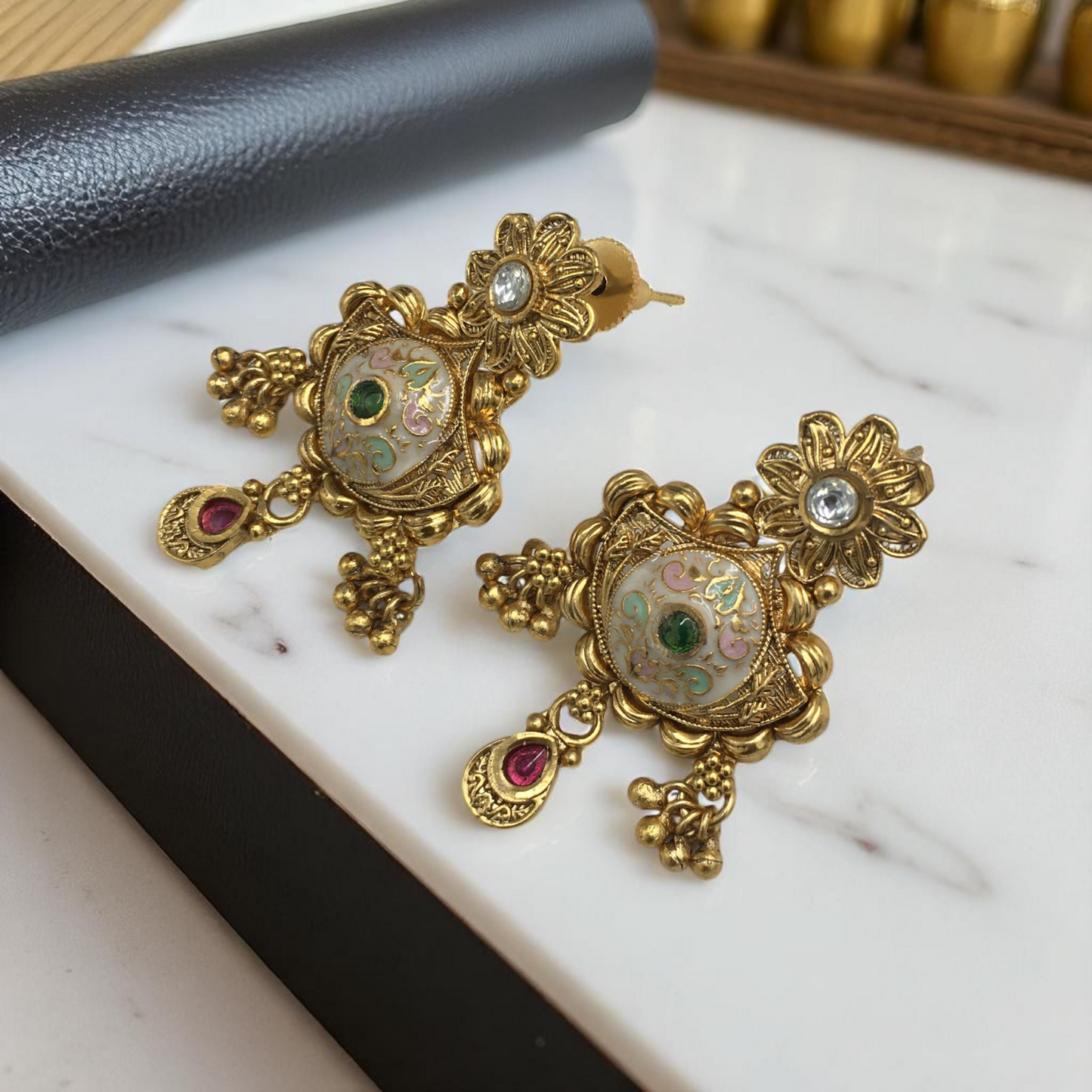 NAVIKA BRASS NECKLACE SET