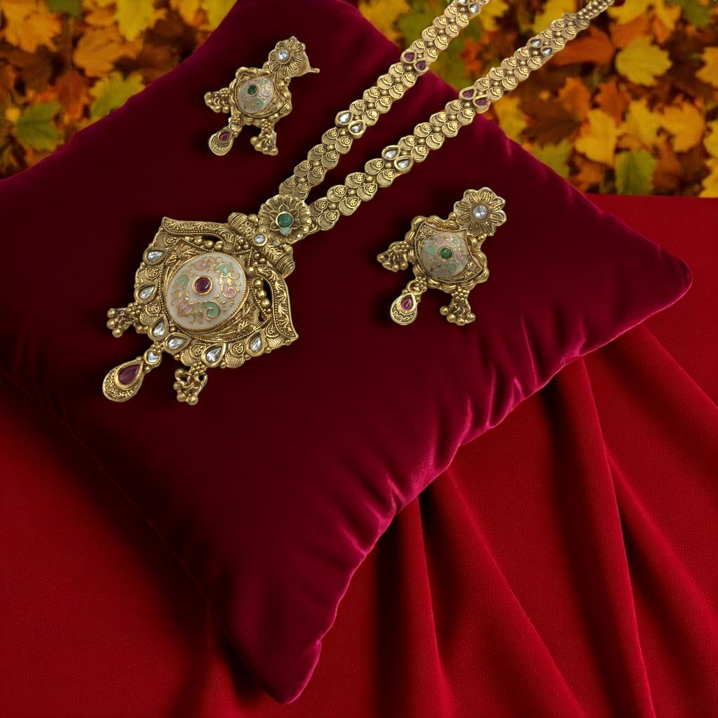 NAVIKA BRASS NECKLACE SET