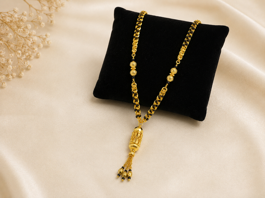MANGALYA KALASH MICRO GOLD PLATED MANGALSUTRA FOR WOMEN | TRADITIONAL GOLD FINISH MANGALSUTRA
