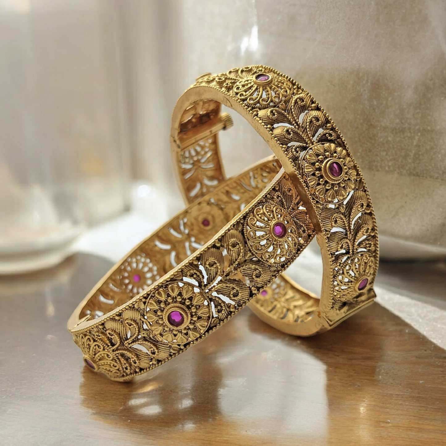 AKSHARA BRASS BANGLE SET