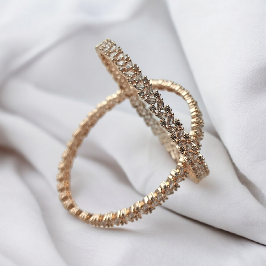 HARMONY ROSE GOLD AD BANGLE SET.