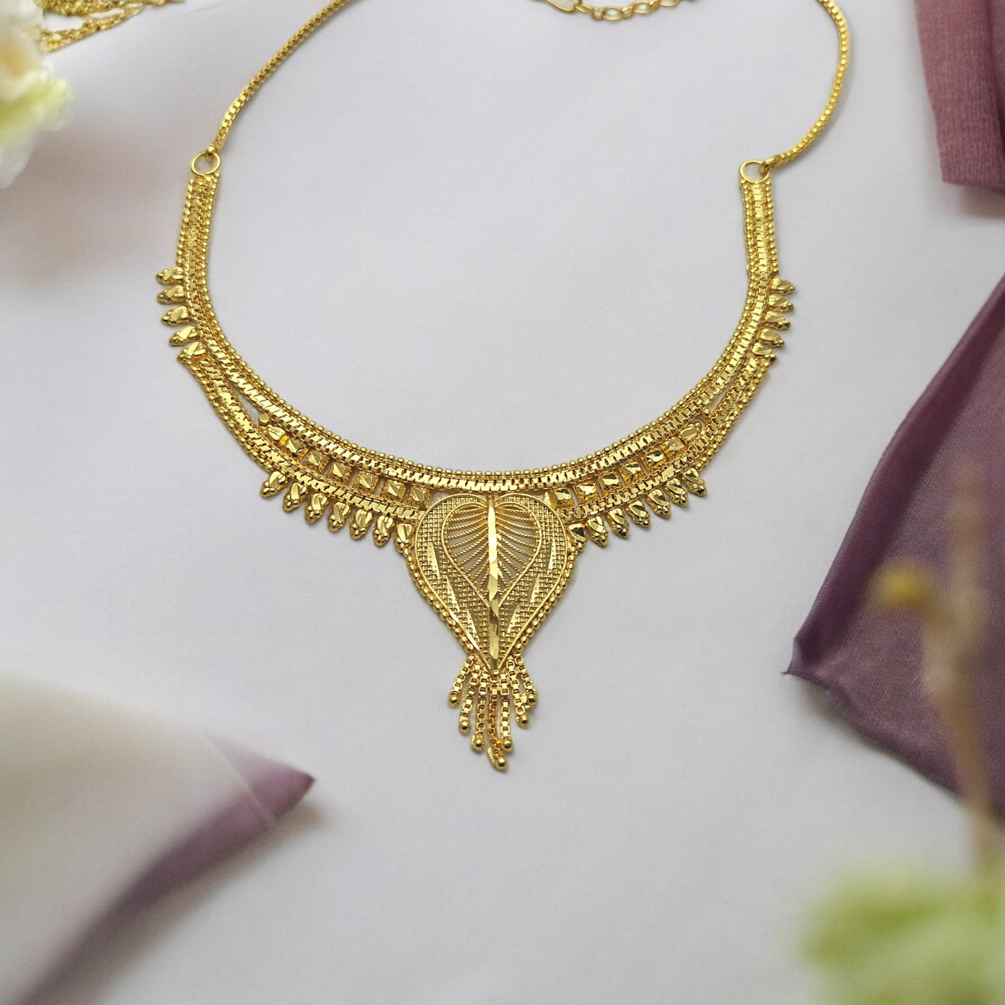 DEEPIKA MICO GOLD PLATED NECKLACE