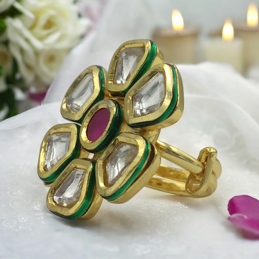 AKANKSHA KUNDAN ADJUSTABLE RING