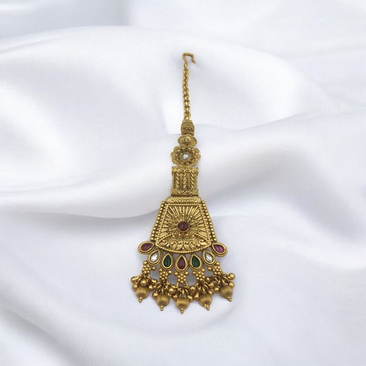 KIRANMAYI KUNDAN BRASS MANGTIKA