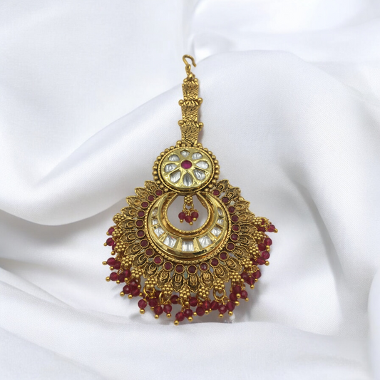 KANISHA KUNDAN BRASS MANGTIKA