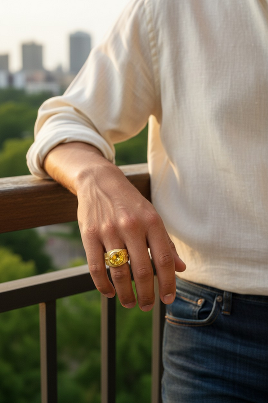 CITRINE ROYAL MEN'S RING