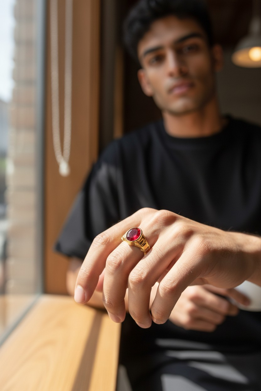 AURMEN ROYAL RUBY MEN'S RING