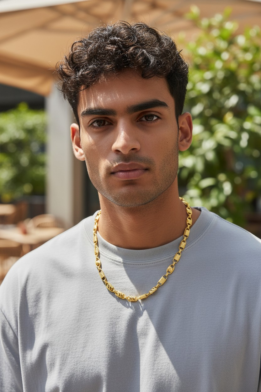 DESIGNER RECTANGLE LINK MEN'S CHAIN