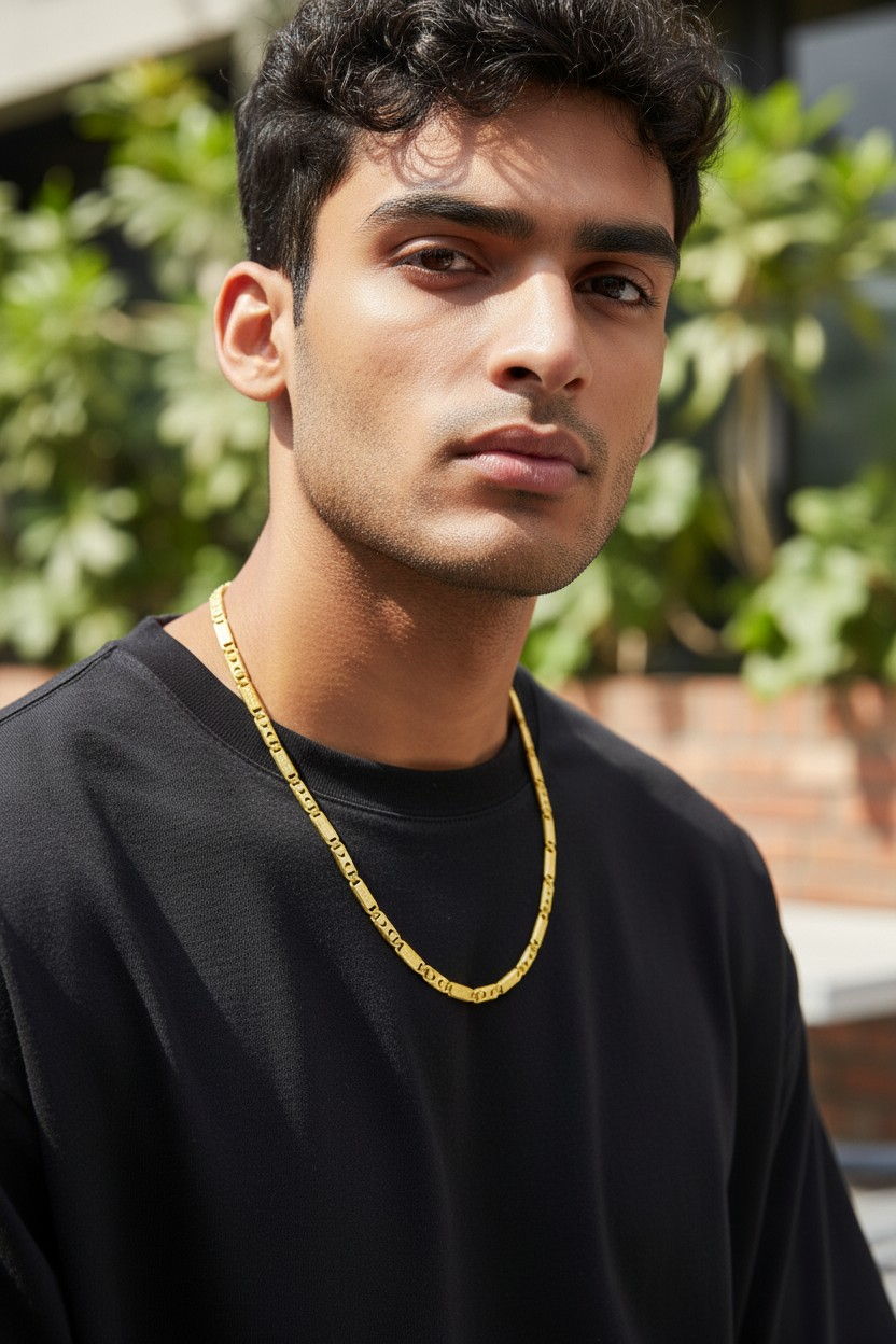 SYMBOLIC ENGRAVED MEN’S CHAIN
