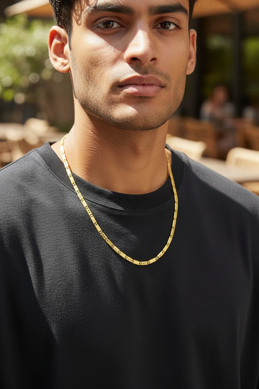 CLASSIC RECTANGULAR LINK MEN’S CHAIN
