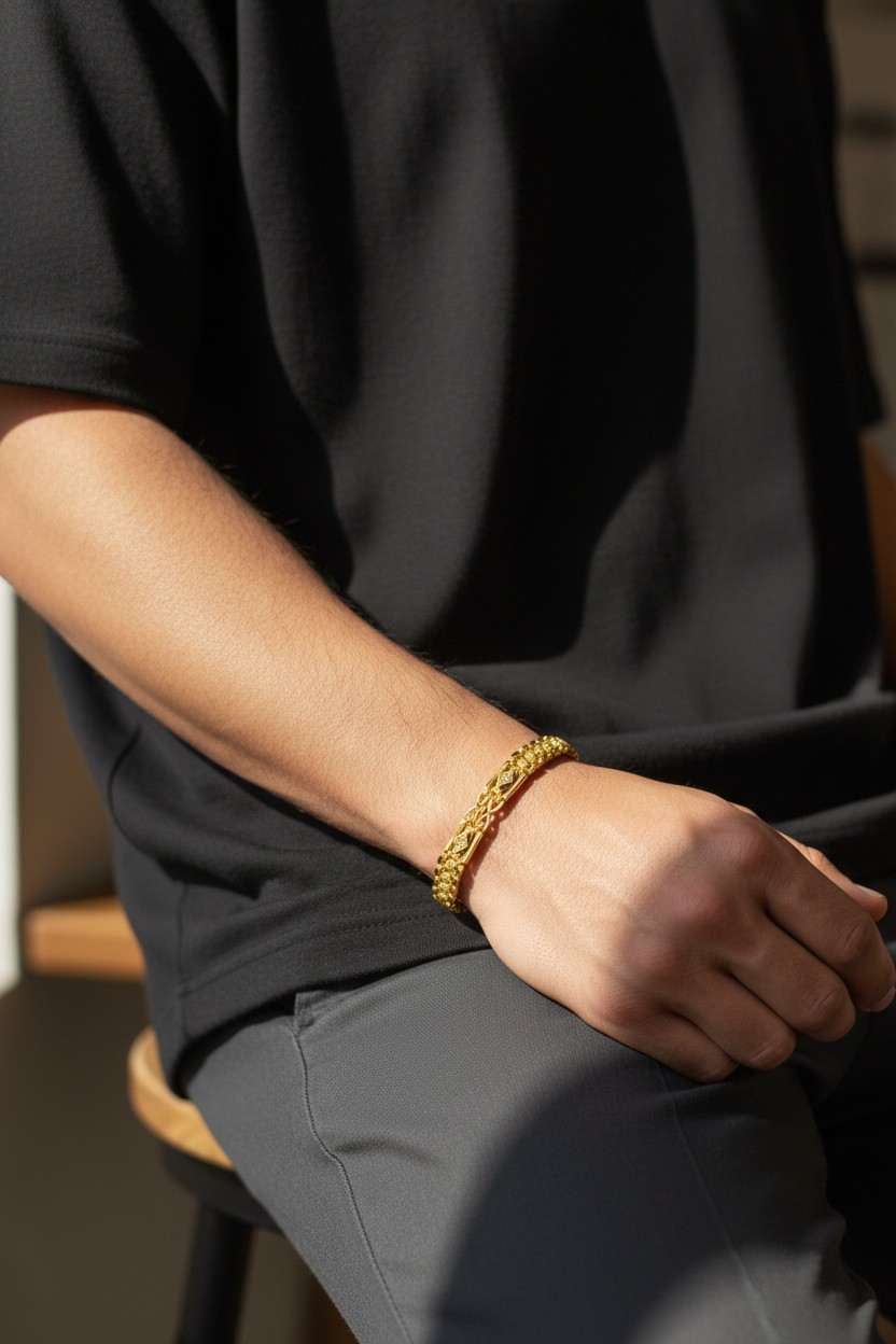 REGAL FUSION GOLD FINISH BRACELET