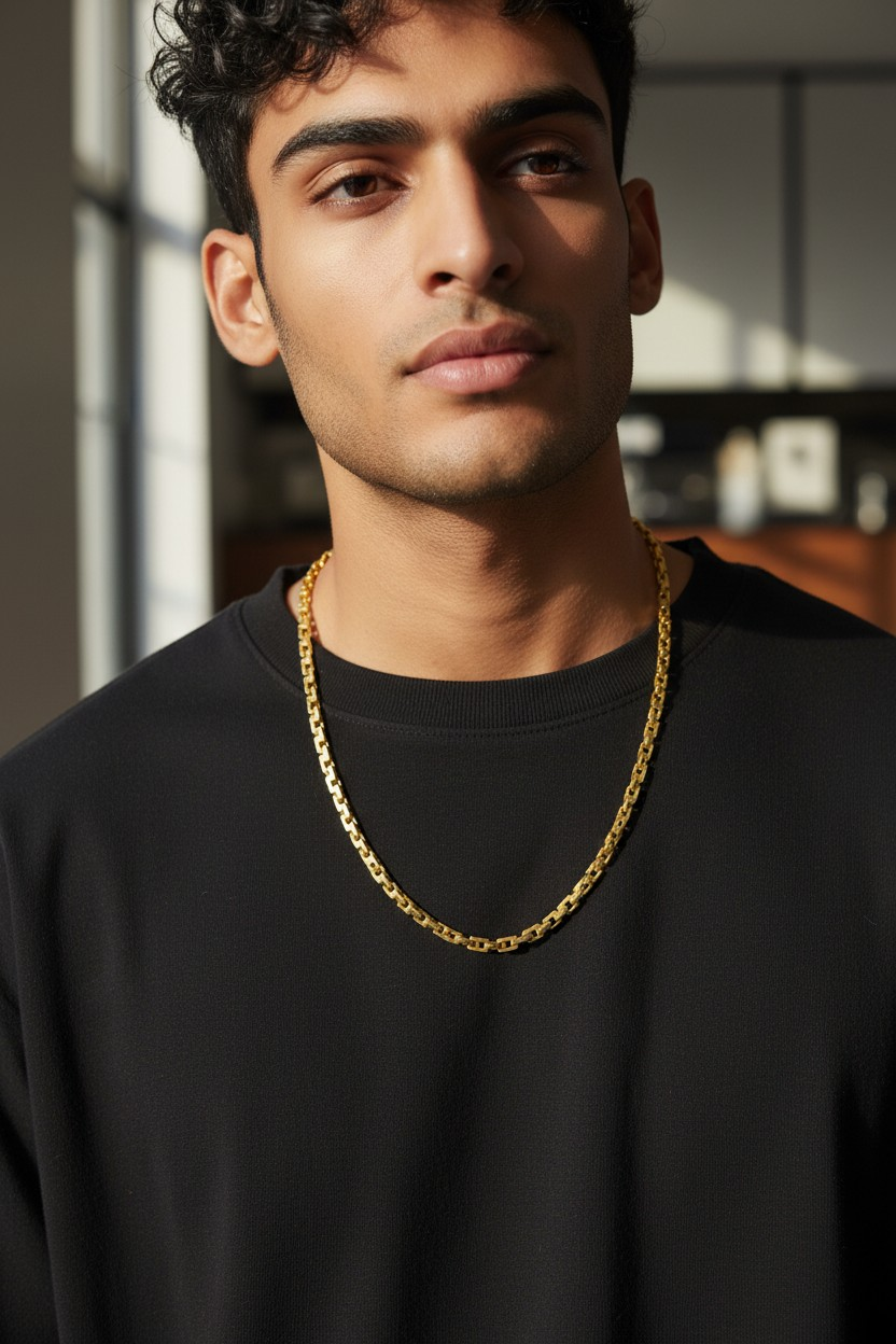 PREMIUM GEOMETRIC LINK MEN’S CHAIN