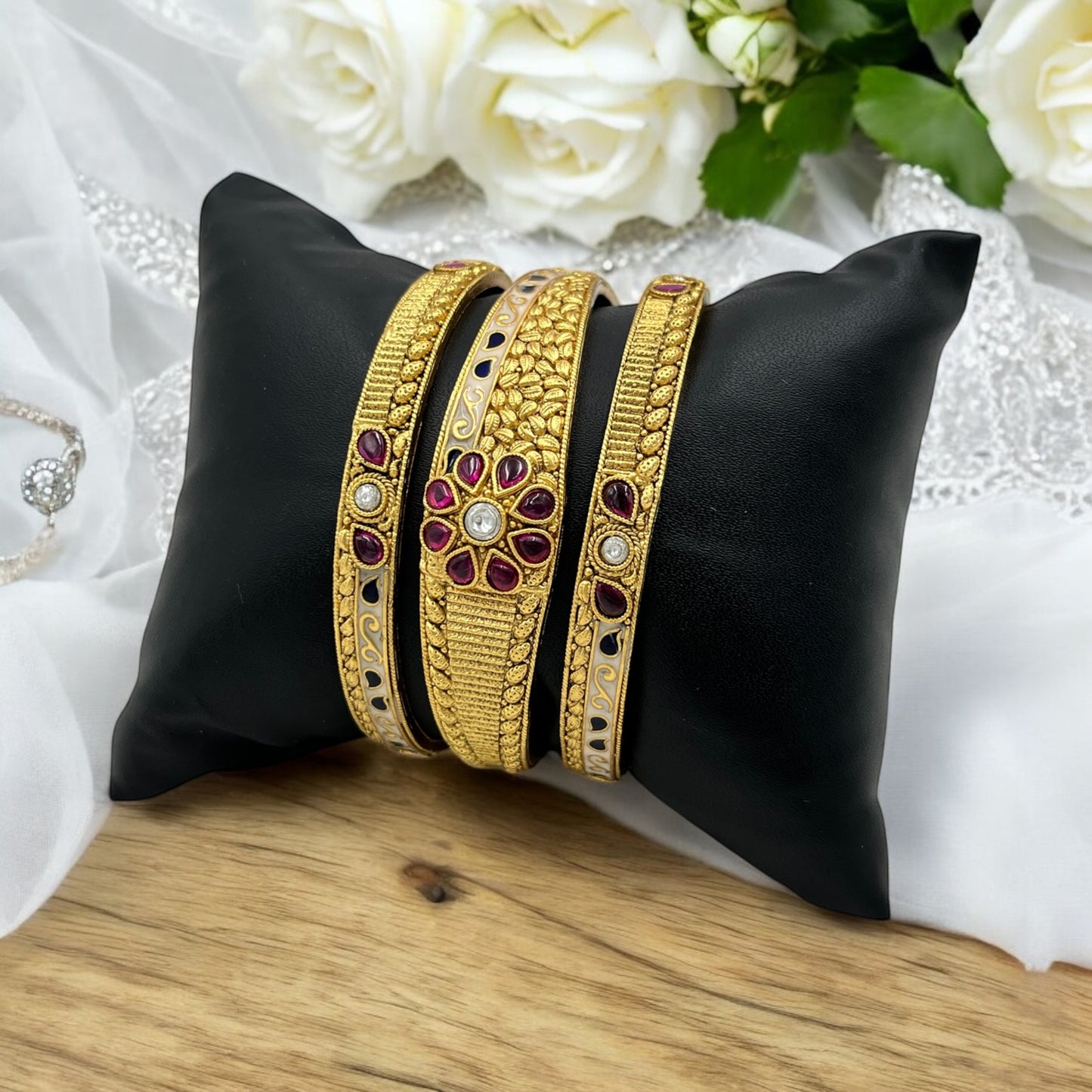PADMAVATI RAJWADI PHOOL BANGLES