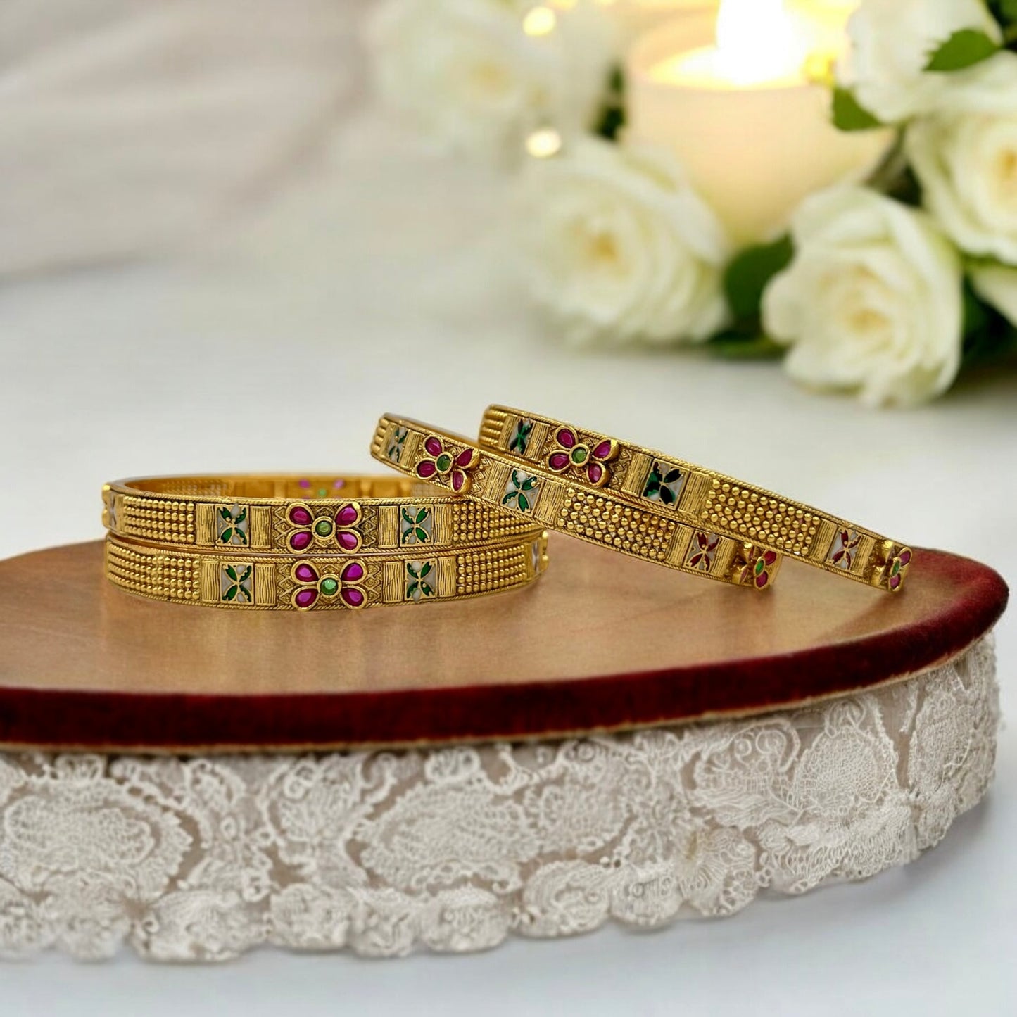 CHANDRIKA MOR MEENAKARI BANGLES