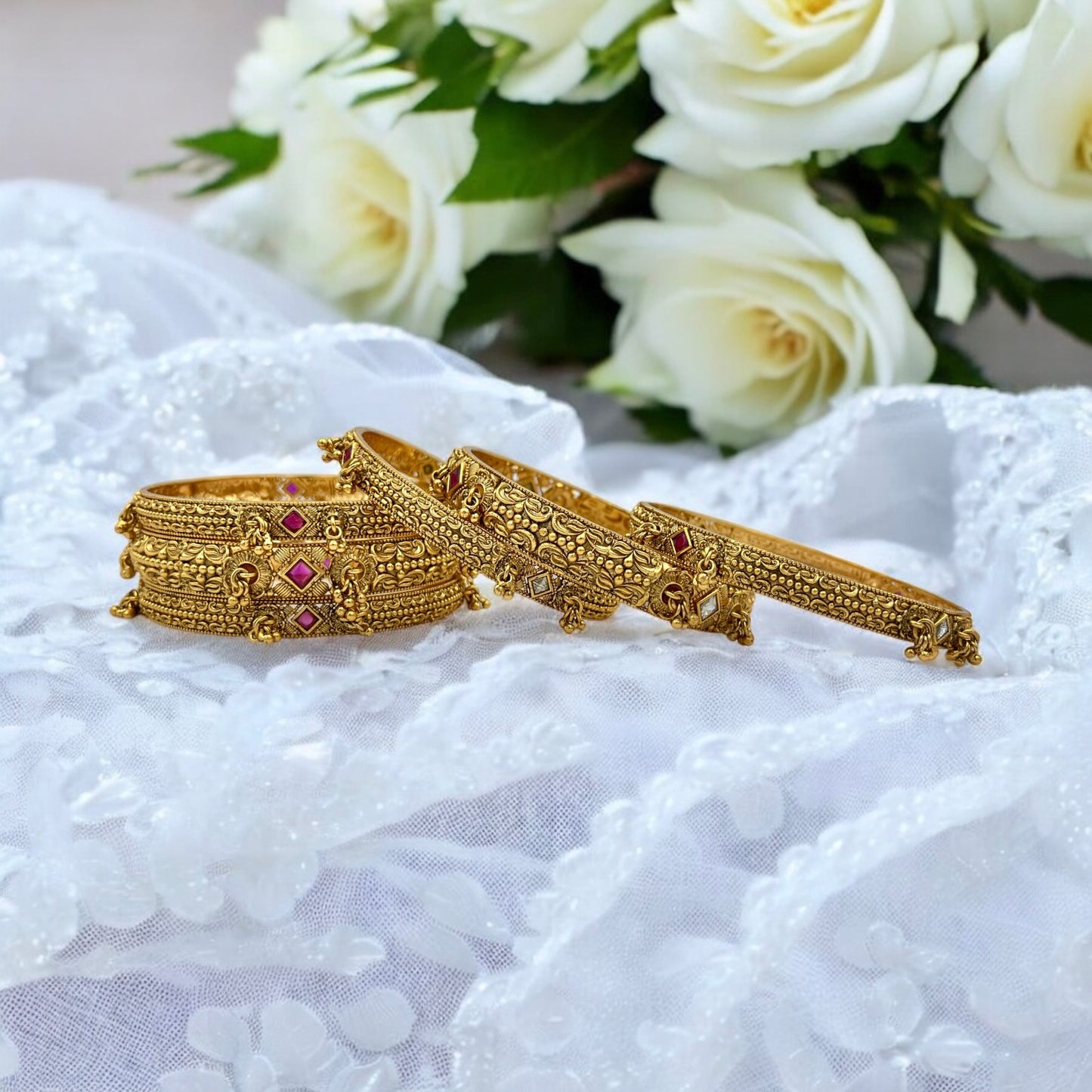 YASHODHARA JHUMKA RAJWADI BANGLES