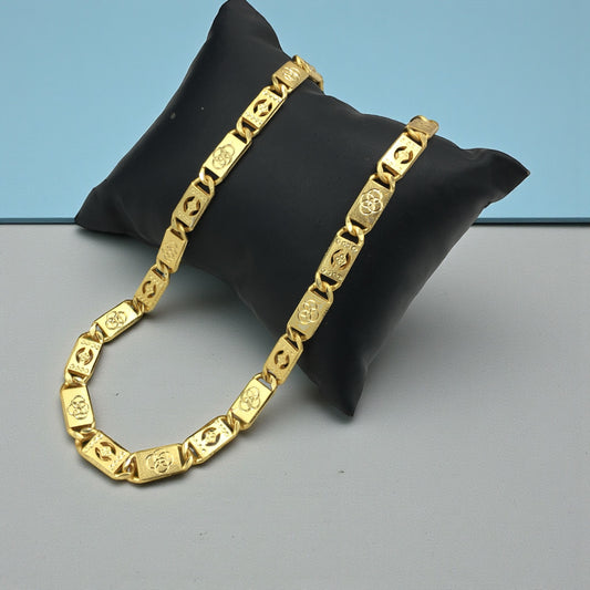 CLASSIC DIAMOND GROOVE LINK 24 INCH MEN'S CHAIN