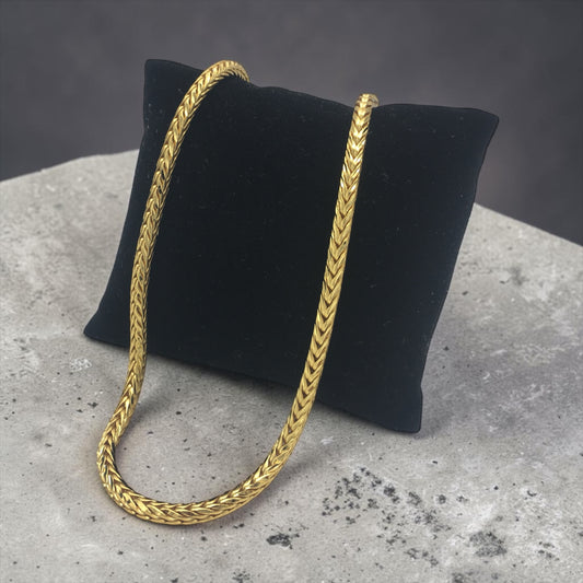 PREMIUM WHEAT LINK GOLD FINISH MEN’S CHAIN