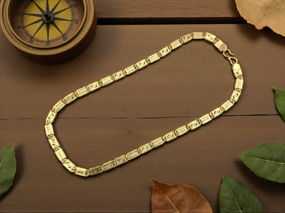 DYNASTY DIAMOND-CUT LINK GOLD 20 INCH MEN'S CHAIN