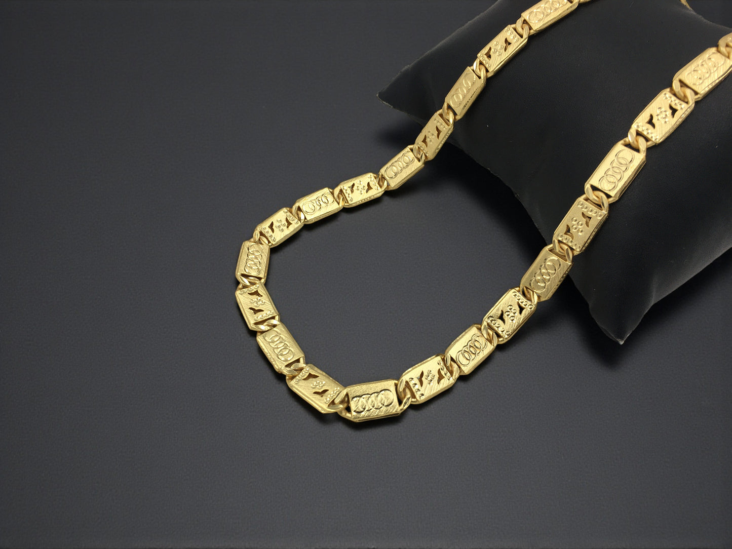 DYNASTY DIAMOND-CUT LINK GOLD 20 INCH MEN'S CHAIN