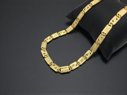 DYNASTY DIAMOND-CUT LINK GOLD 20 INCH MEN'S CHAIN