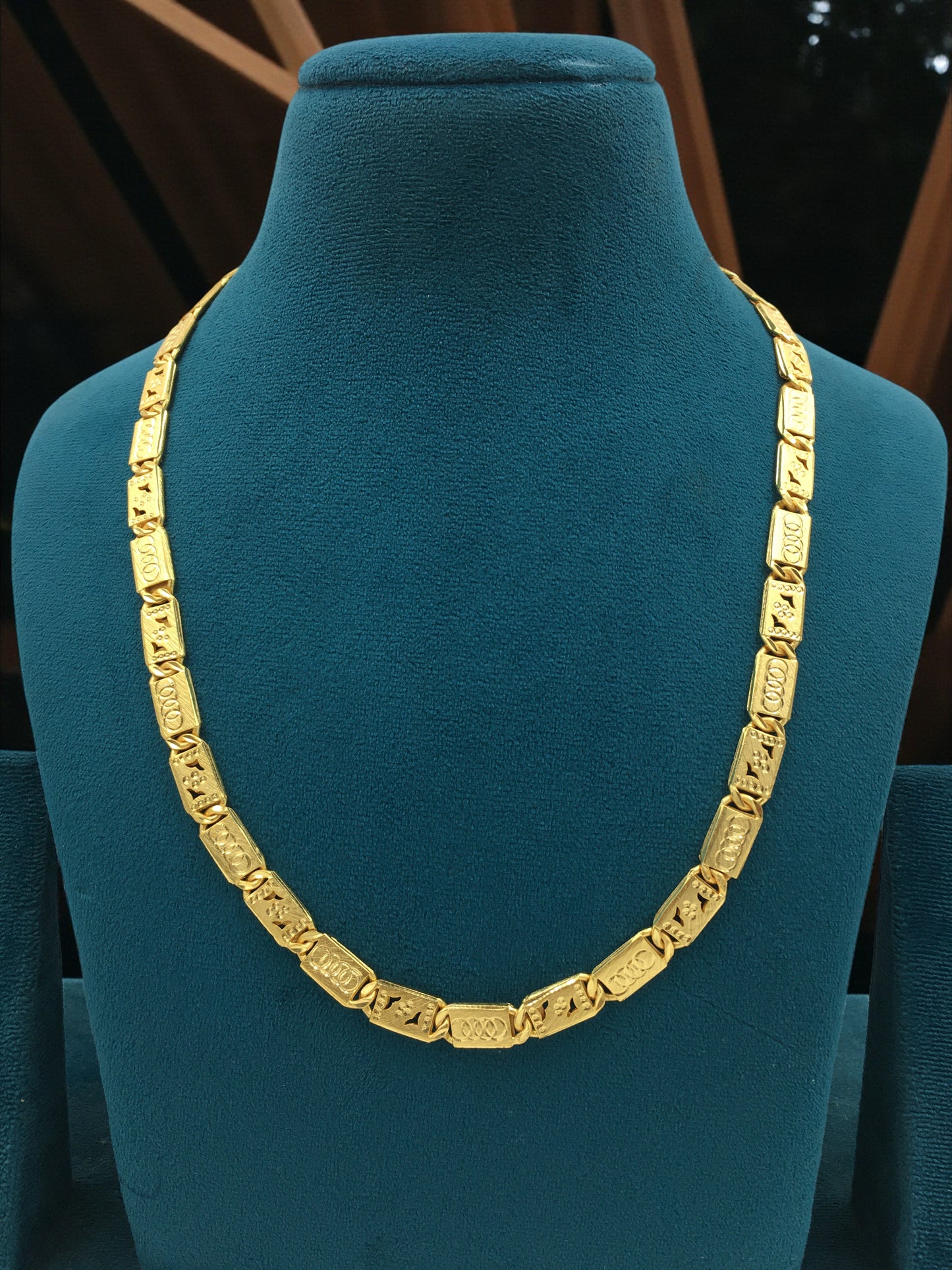 DYNASTY DIAMOND-CUT LINK GOLD 20 INCH MEN'S CHAIN