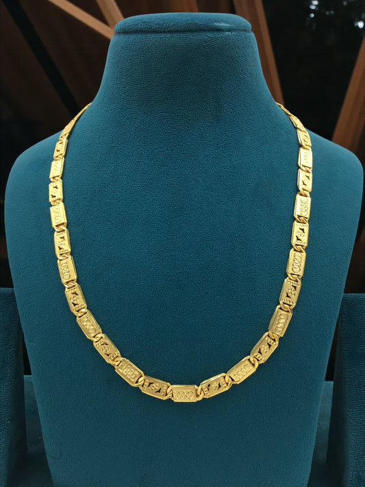 DYNASTY DIAMOND-CUT LINK GOLD 20 INCH MEN'S CHAIN