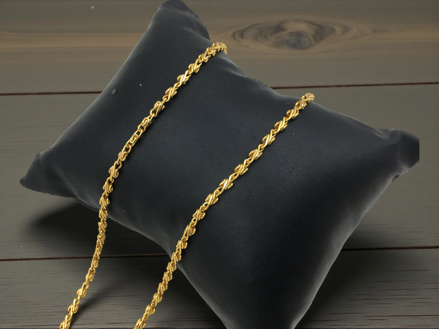 TWISTED ROPE PARTY-LUXE GOLD 18 INCH MEN'S CHAIN