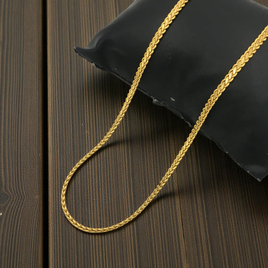 CLASSIC BRAIDED GOLD 20 INCH MEN'S CHAIN