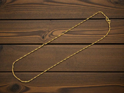 ROPE LUXE GOLD 22 INCH MEN'S CHAIN