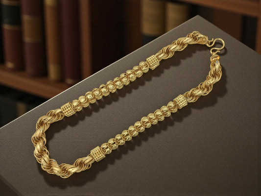 ROYAL MAHARAJA GRAND GOLD 22 INCH MEN'S CHAIN