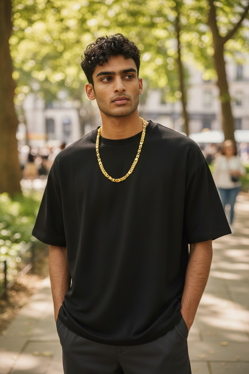 ROYAL CUBAN DESIGNER MICRO GOLD PLATED CHAIN FOR MEN
