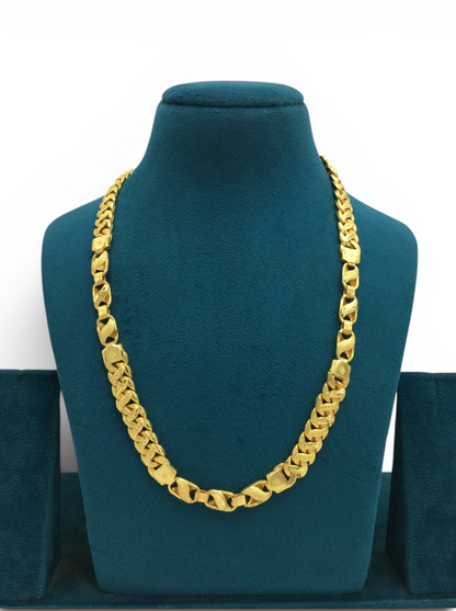 ROYAL CUBAN DESIGNER MICRO GOLD PLATED CHAIN FOR MEN