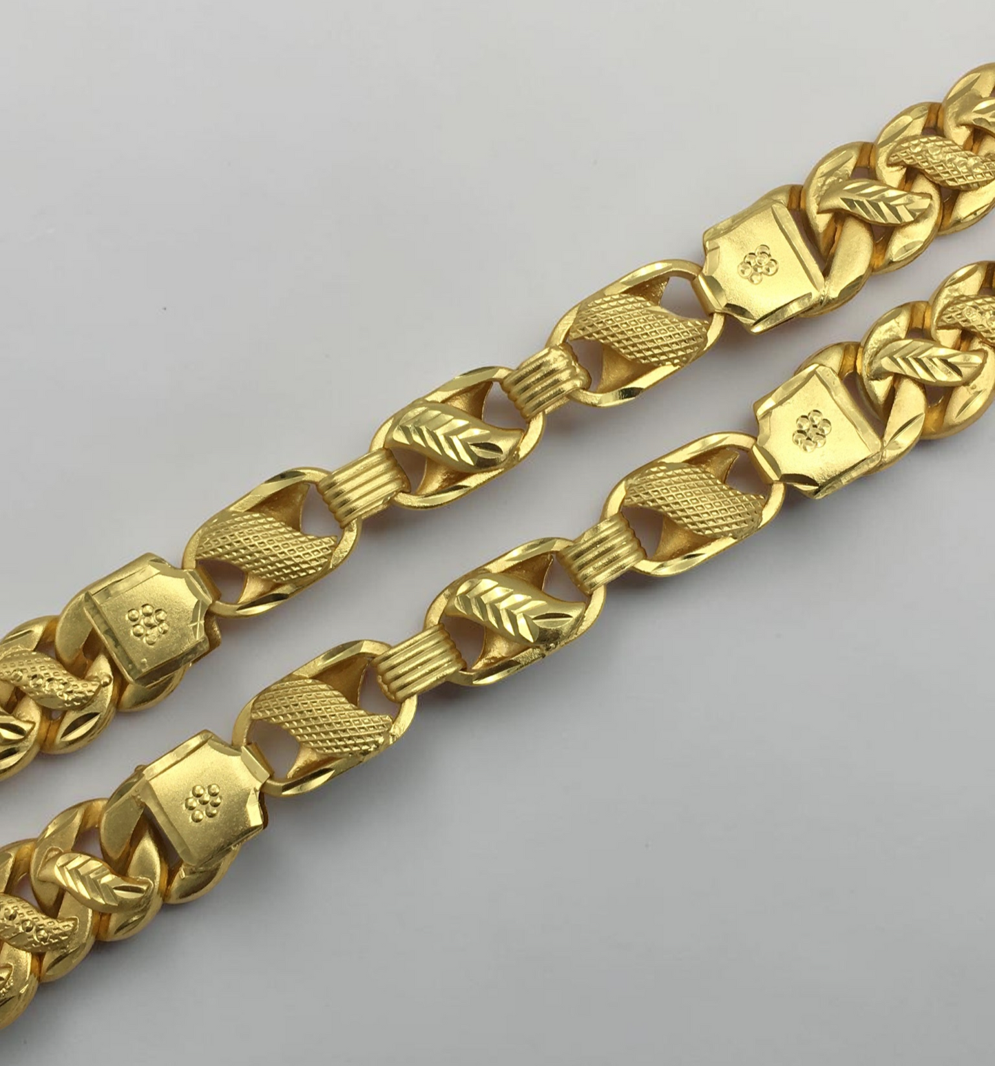 ROYAL CUBAN DESIGNER MICRO GOLD PLATED CHAIN FOR MEN