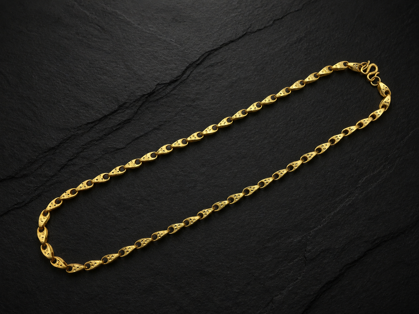 VEER ANCHOR MICRO GOLD PLATED GOLD CHAIN FOR MEN | PREMIUM BRASS ANCHOR CHAIN