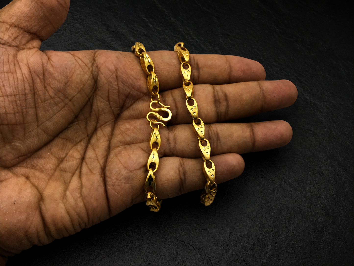 VEER ANCHOR MICRO GOLD PLATED GOLD CHAIN FOR MEN | PREMIUM BRASS ANCHOR CHAIN
