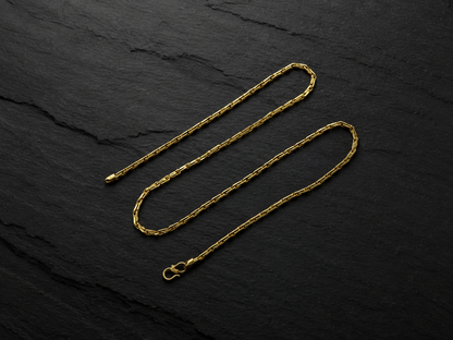 VEER VAJRA MICRO GOLD PLATED GOLD CHAIN FOR MEN | PREMIUM BRASS MEN'S CHAIN