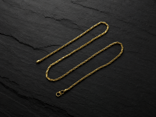 VEER VAJRA MICRO GOLD PLATED GOLD CHAIN FOR MEN | PREMIUM BRASS MEN'S CHAIN