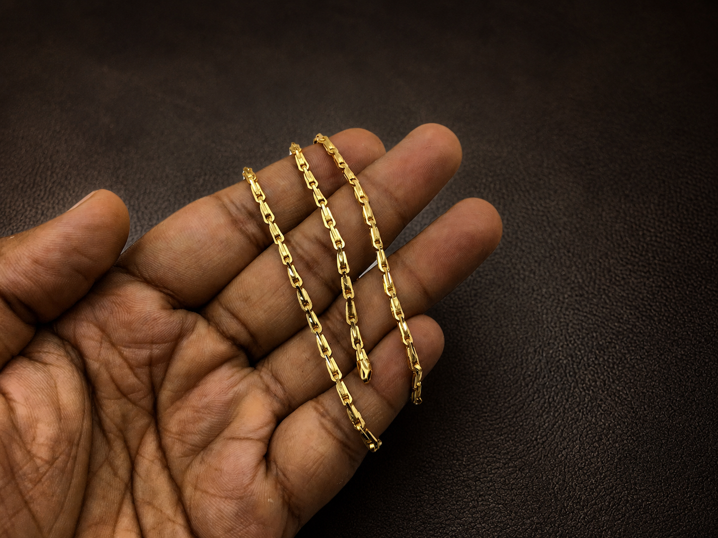 VEER VAJRA MICRO GOLD PLATED GOLD CHAIN FOR MEN | PREMIUM BRASS MEN'S CHAIN
