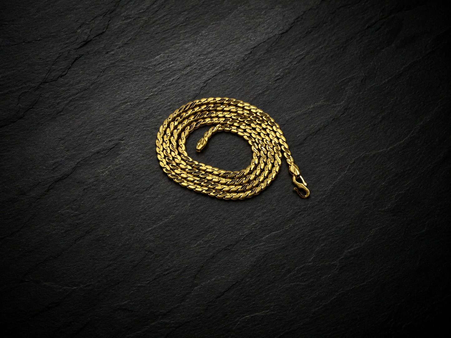 AURIC RUDRA MICRO GOLD PLATED GOLD CHAIN FOR MEN | PREMIUM BRASS MEN'S CHAIN