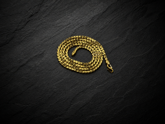 AURIC RUDRA MICRO GOLD PLATED GOLD CHAIN FOR MEN | PREMIUM BRASS MEN'S CHAIN