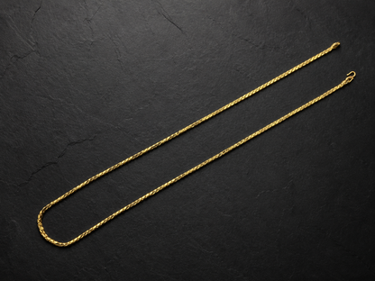 AURIC RUDRA MICRO GOLD PLATED GOLD CHAIN FOR MEN | PREMIUM BRASS MEN'S CHAIN
