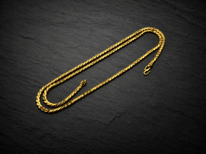 AURIC RUDRA MICRO GOLD PLATED GOLD CHAIN FOR MEN | PREMIUM BRASS MEN'S CHAIN