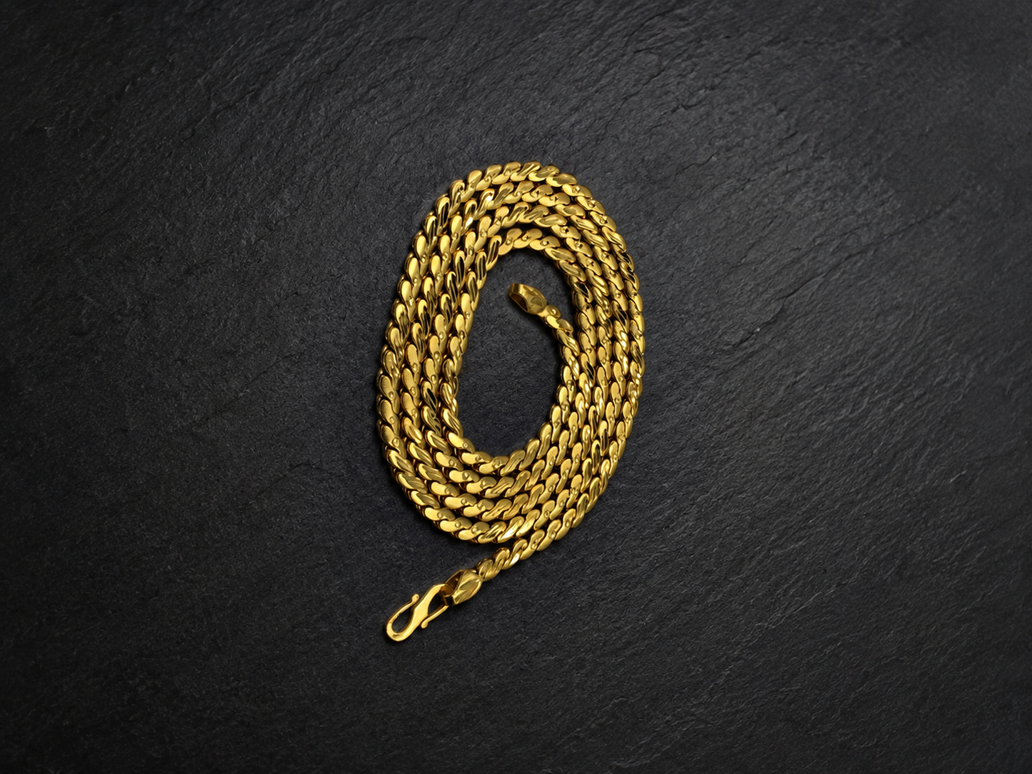 AURIC RUDRA MICRO GOLD PLATED GOLD CHAIN FOR MEN | PREMIUM BRASS MEN'S CHAIN