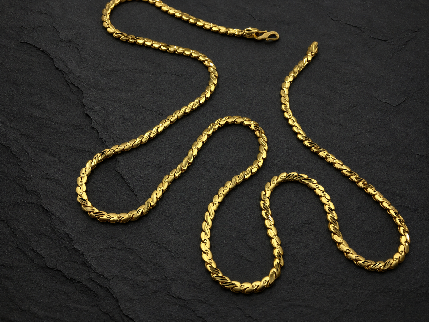 AURIC RUDRA MICRO GOLD PLATED GOLD CHAIN FOR MEN | PREMIUM BRASS MEN'S CHAIN