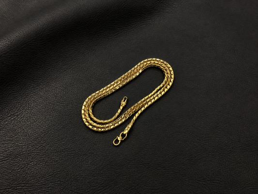 AURIC NAKSH MICRO GOLD PLATED GOLD CHAIN FOR MEN | PREMIUM BRASS MEN'S CHAIN