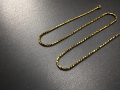 AURIC NAKSH MICRO GOLD PLATED GOLD CHAIN FOR MEN | PREMIUM BRASS MEN'S CHAIN