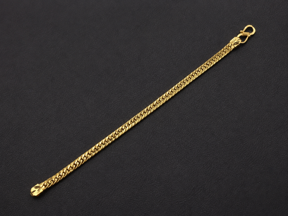 AURIC CUBAN LINK MICRO GOLD PLATED BRACELET FOR MEN | PREMIUM BRASS CUBAN LINK BRACELET