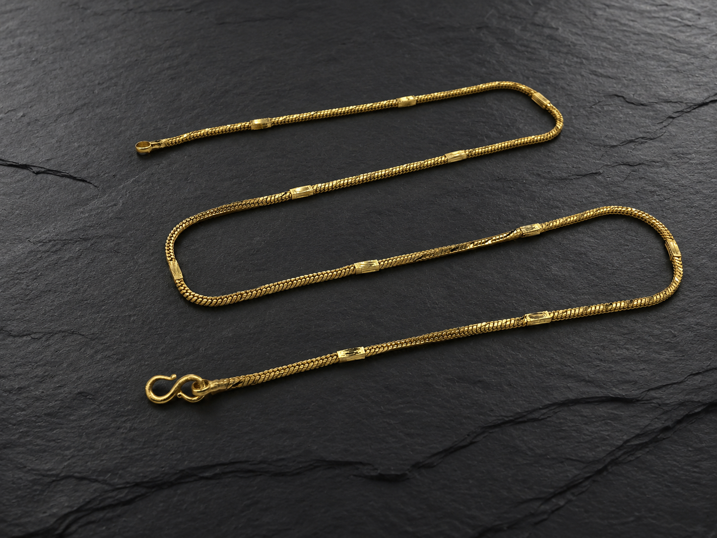 AURIC LINEA MICRO GOLD PLATED GOLD CHAIN FOR MEN | PREMIUM BRASS MEN'S CHAIN