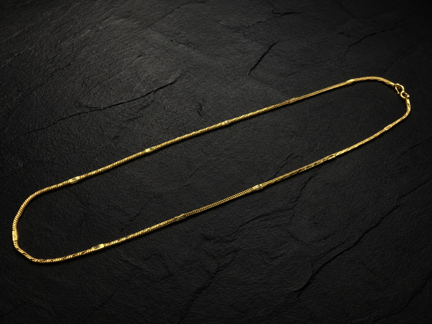 AURIC LINEA MICRO GOLD PLATED GOLD CHAIN FOR MEN | PREMIUM BRASS MEN'S CHAIN